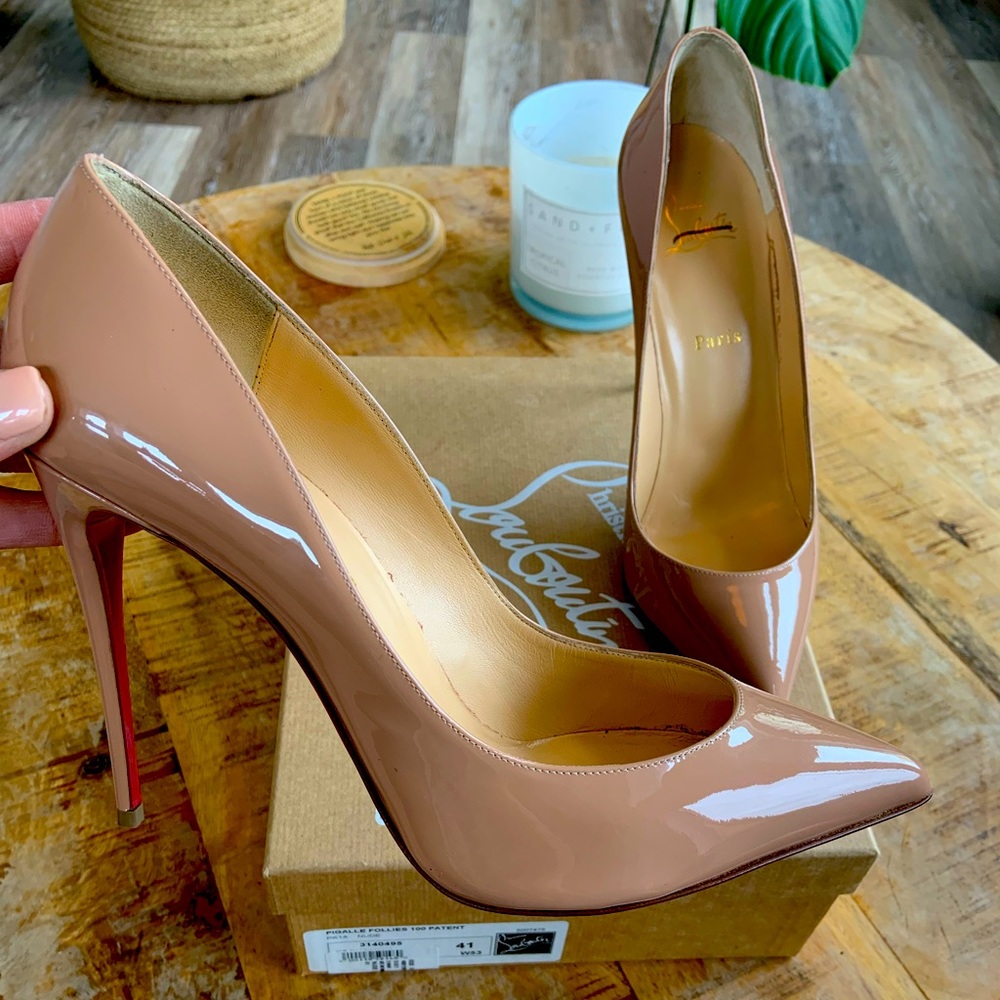100 percent authentic Christian louboutin pigalle follies